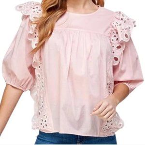 Pink Eyelit Blouse